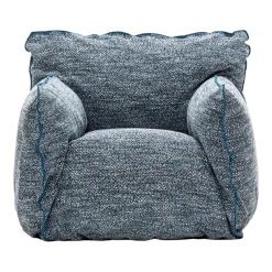 Fauteuil en tissu bleu snake Nuvola 05 - Gervasoni
