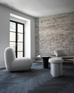Fauteuil en tissu bouclé banc cassé Toe - 101 COPENHAGEN