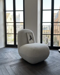 Fauteuil en tissu bouclé banc cassé Toe - 101 COPENHAGEN