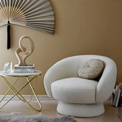 Fauteuil en tissu bouclé Ted - Bloomingville