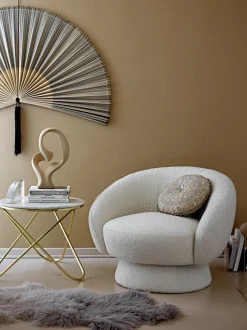 Fauteuil en tissu bouclé Ted - Bloomingville