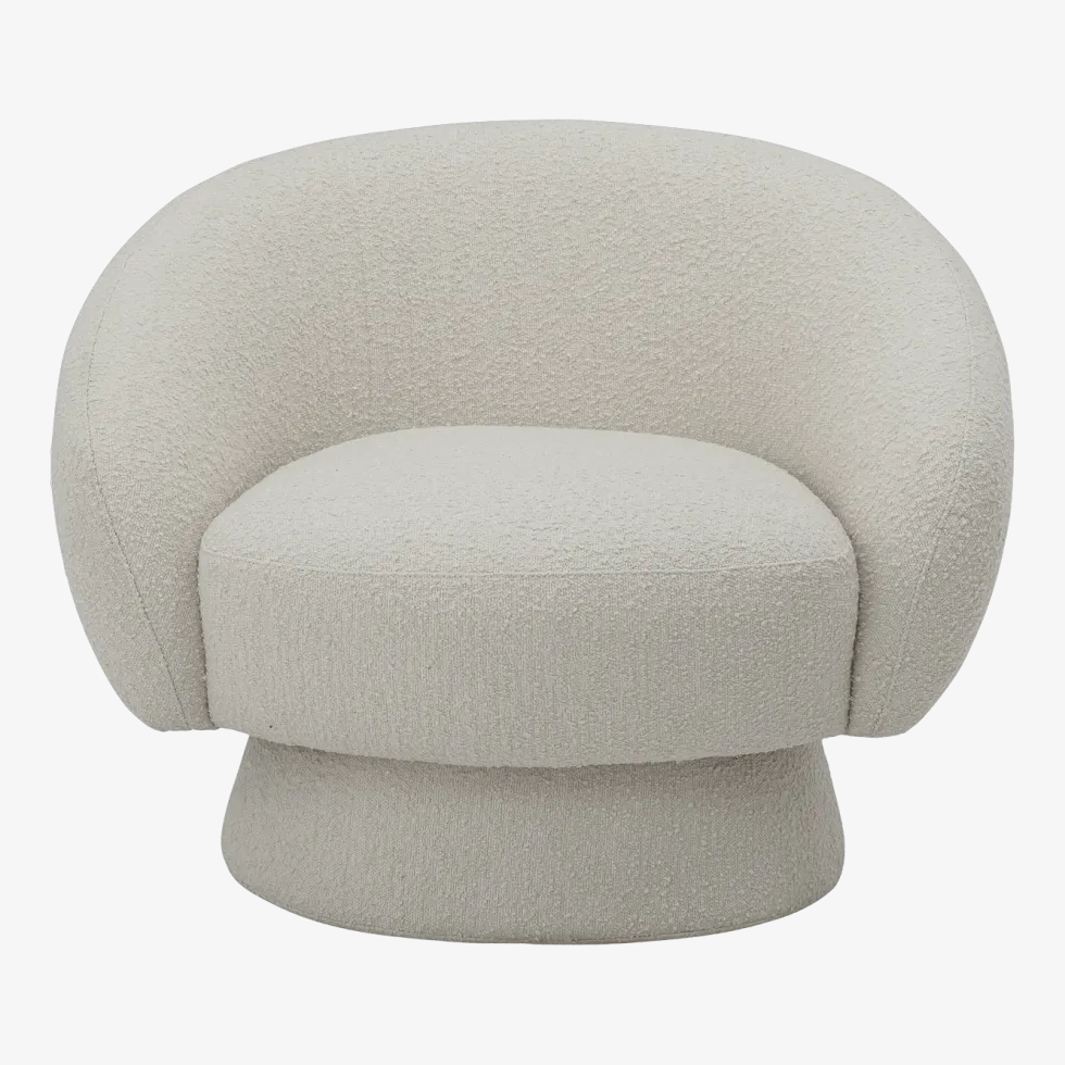 Fauteuil en tissu bouclé Ted - Bloomingville