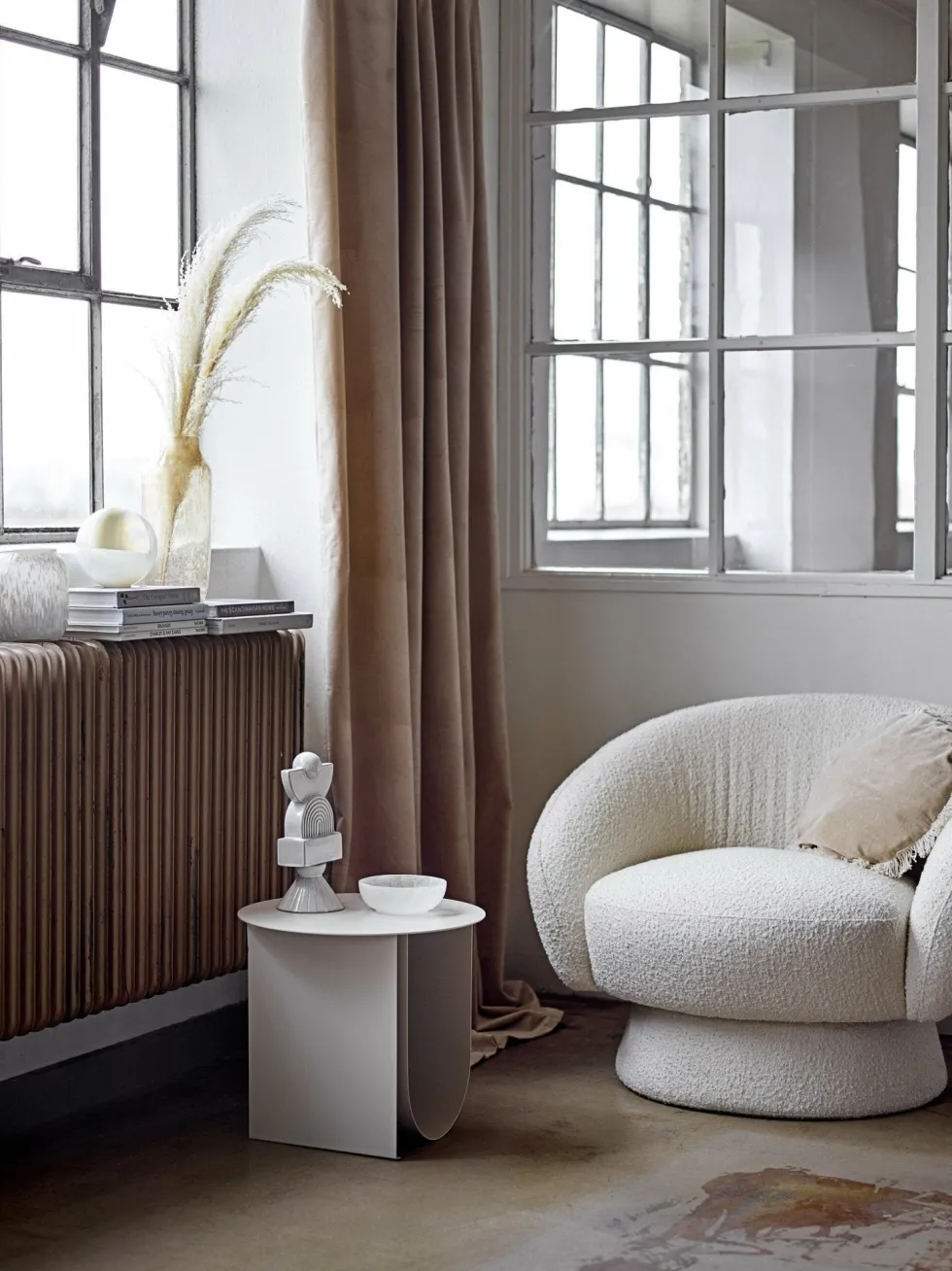Fauteuil en tissu bouclé Ted - Bloomingville