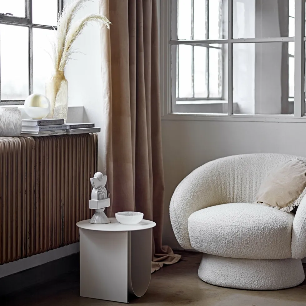 Fauteuil en tissu bouclé Ted - Bloomingville
