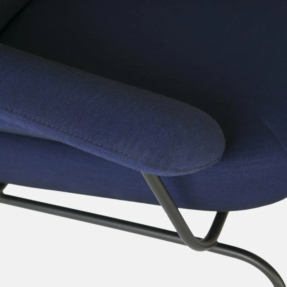 Fauteuil en tissu et repose-pieds Ink Hai - Hem