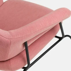 Fauteuil en tissu et repose-pieds Pink Hai - Hem