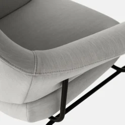 Fauteuil en tissu et repose-pieds Shell Hai - Hem