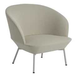 Fauteuil en tissu et structure en acier vidar 146 gris 75,5cm Oslo - Muuto