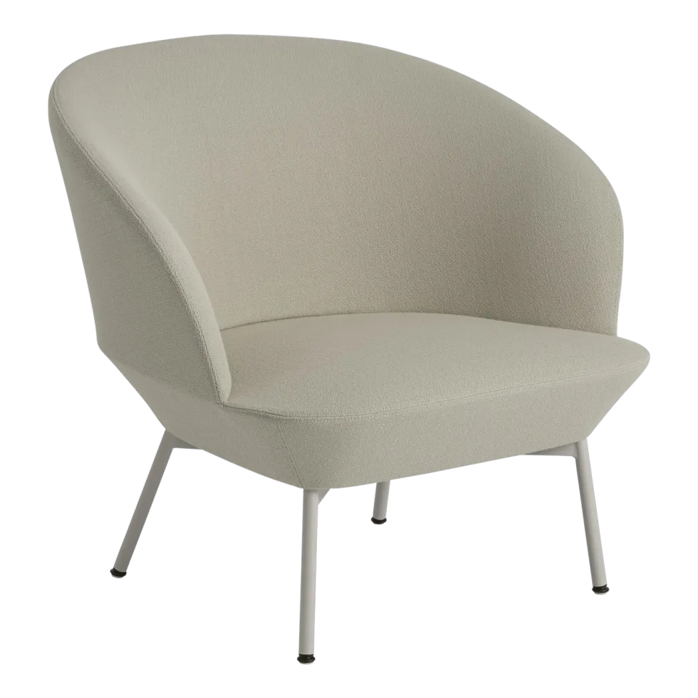 Fauteuil en tissu et structure en acier vidar 146 gris 75,5cm Oslo - Muuto