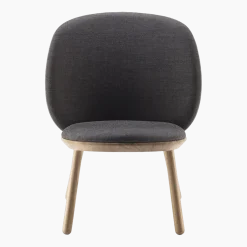 Fauteuil en tissu gris Naïve - EMKO
