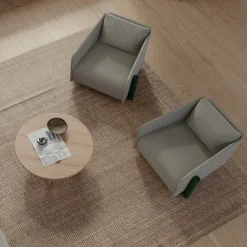 Fauteuil en tissu gris Timber - Kann Design