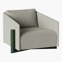 Fauteuil en tissu gris Timber - Kann Design