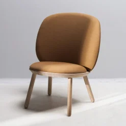 Fauteuil en tissu jaune Naïve - EMKO
