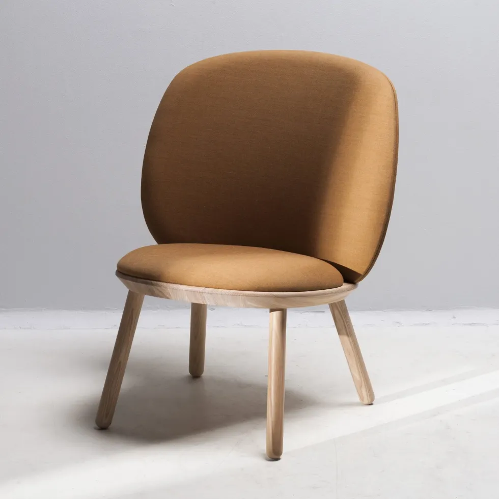 Fauteuil en tissu jaune Naïve - EMKO