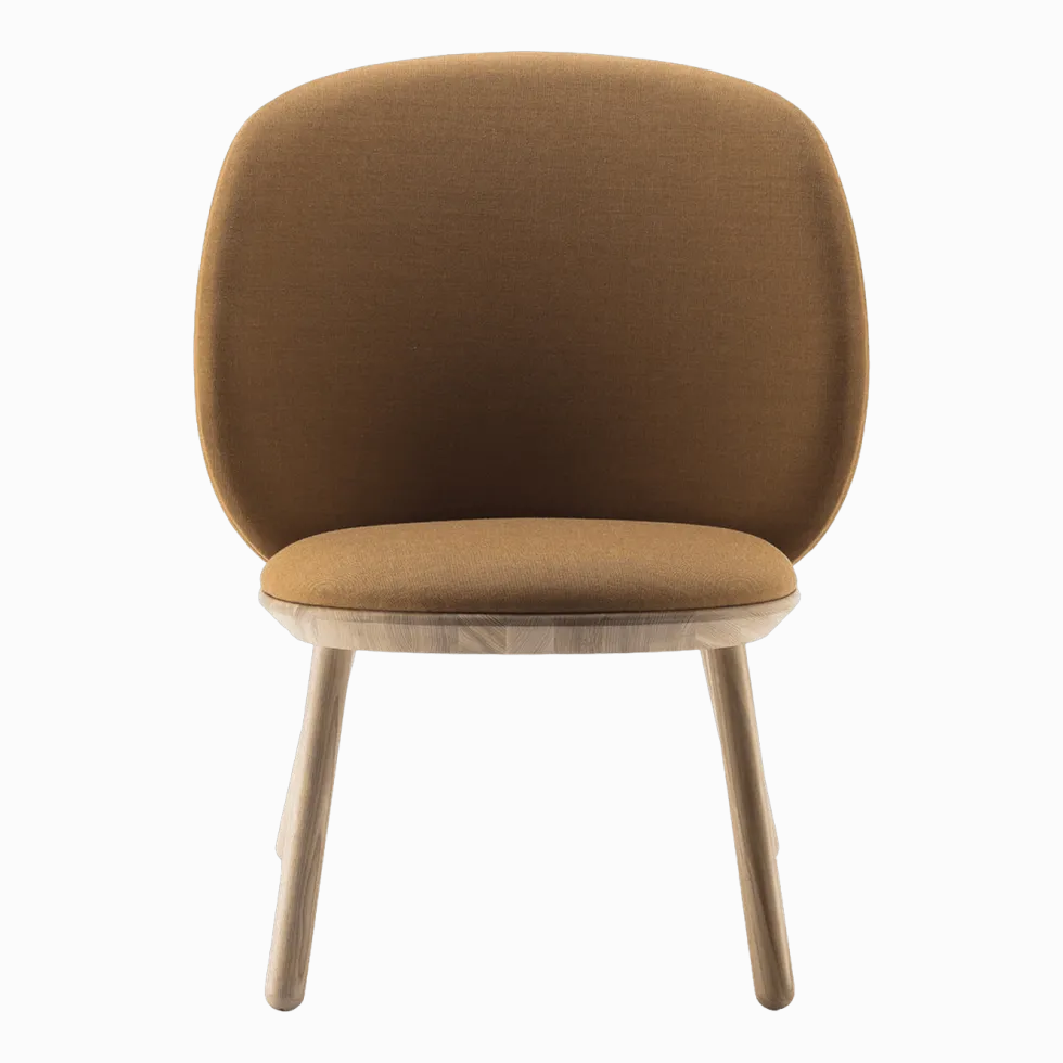 Fauteuil en tissu jaune Naïve - EMKO