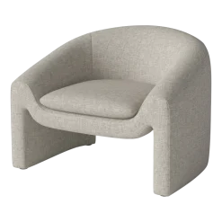 Fauteuil en tissu sable 89x72,5cm Mielo - Bolia
