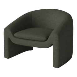 Fauteuil en tissus london bouclé vert foncé Mielo - Bolia