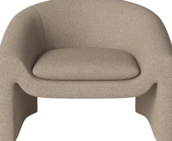 Fauteuil en tissus monza bouclé beige foncé Mielo - Bolia