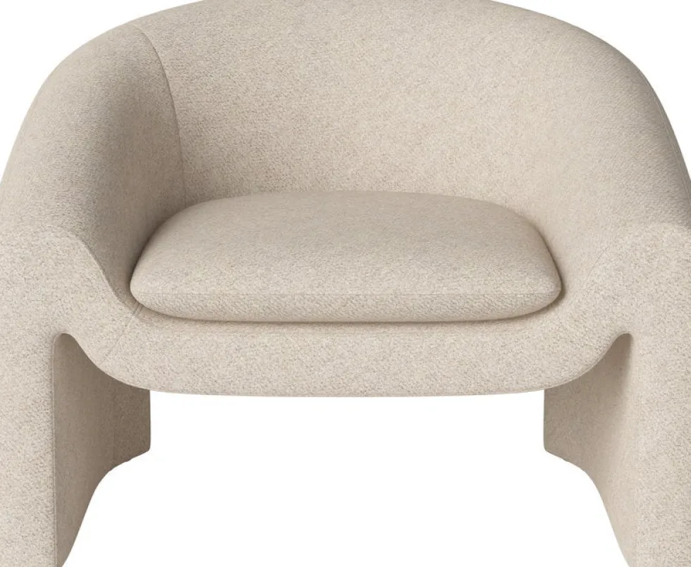 Fauteuil en tissus monza bouclé beige Mielo - Bolia