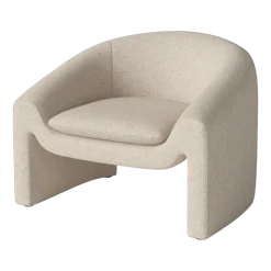 Fauteuil en tissus monza bouclé beige Mielo - Bolia