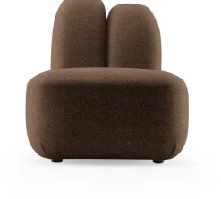 Fauteuil en tissu symphony mills copenhagen chocolat 66x75x71cm Bunny - EMKO