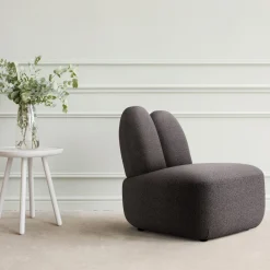Fauteuil en tissu symphony mills copenhagen gris foncé 66x75x71cm Bunny - EMKO