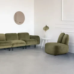 Fauteuil en tissu symphony mills copenhagen gris foncé 66x75x71cm Bunny - EMKO