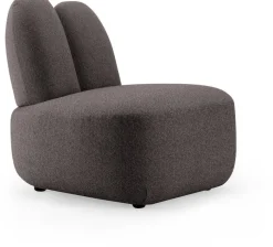 Fauteuil en tissu symphony mills copenhagen gris foncé 66x75x71cm Bunny - EMKO