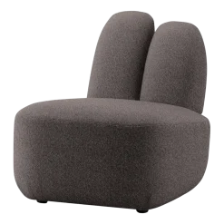 Fauteuil en tissu symphony mills copenhagen gris foncé 66x75x71cm Bunny - EMKO