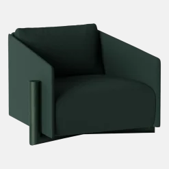 Fauteuil en tissu vert Timber - Kann Design