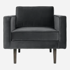 Fauteuil en velours anthracite Wind - Broste Copenhagen