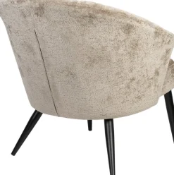 Fauteuil en velours beige Georgia - Dutchbone