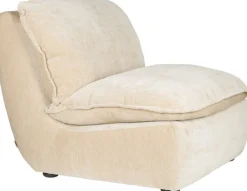 Fauteuil en velours beige Radley - Dutchbone