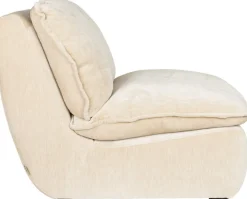 Fauteuil en velours beige Radley - Dutchbone