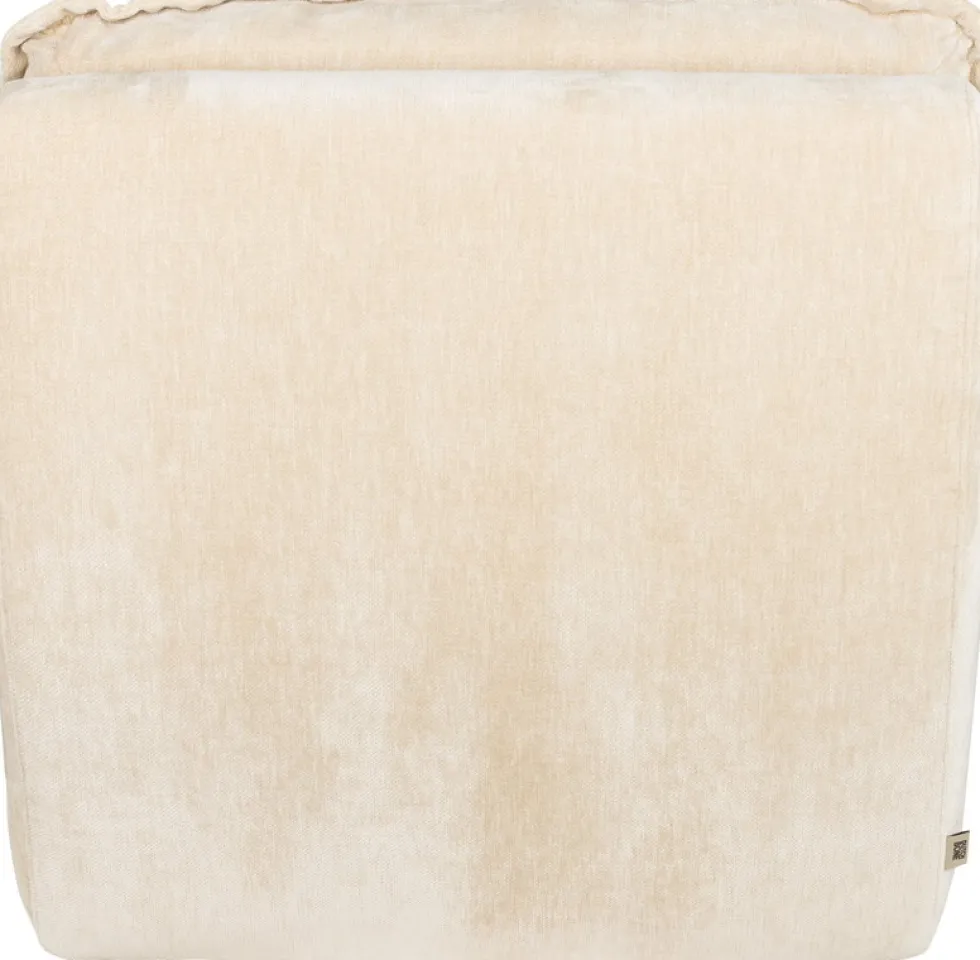 Fauteuil en velours beige Radley - Dutchbone