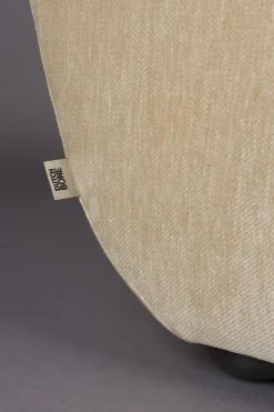 Fauteuil en velours beige Radley - Dutchbone