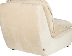 Fauteuil en velours beige Radley - Dutchbone