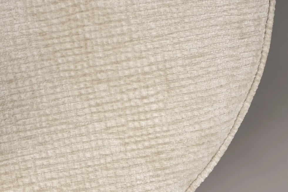 Fauteuil en velours beige Tilbury - Dutchbone