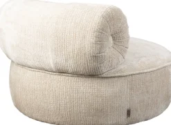 Fauteuil en velours beige Tilbury - Dutchbone
