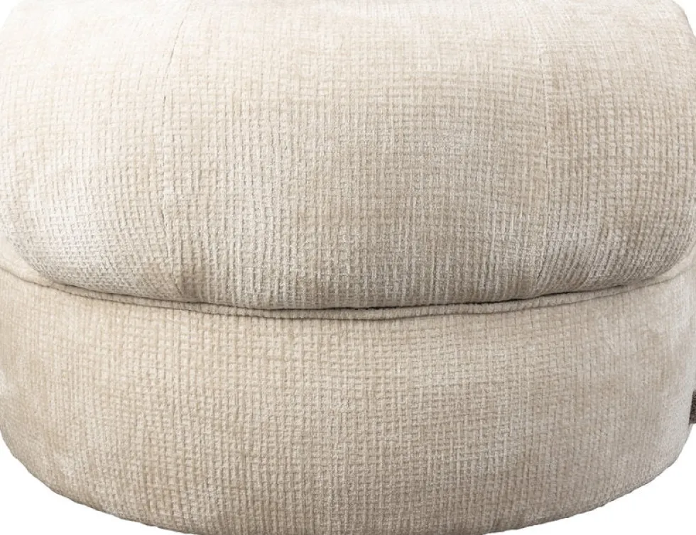 Fauteuil en velours beige Tilbury - Dutchbone