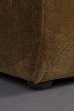 Fauteuil en velours cognac Radley - Dutchbone