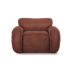 Fauteuil en velours magnolia et frêne Arc - HKLiving