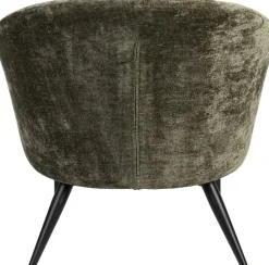 Fauteuil en velours vert Georgia - Dutchbone