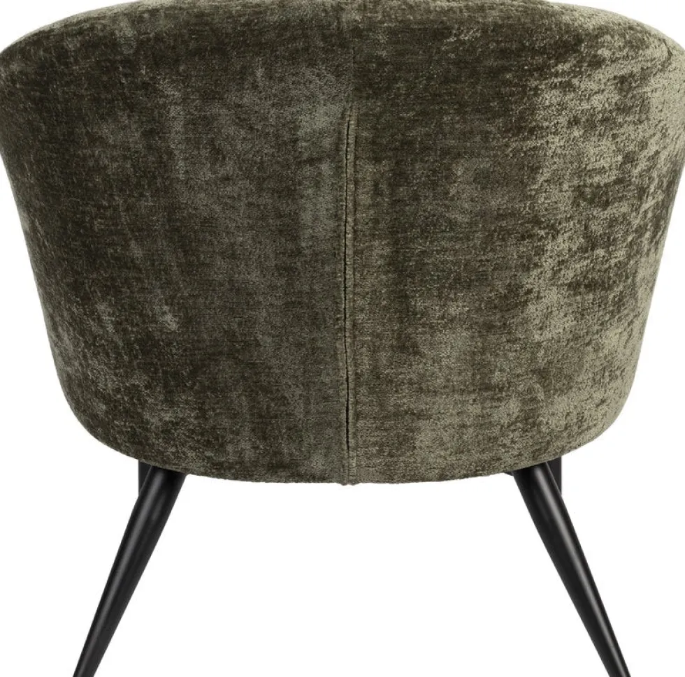 Fauteuil en velours vert Georgia - Dutchbone