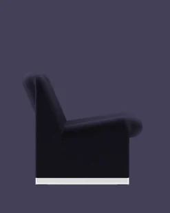 Fauteuil en velours violet Alky - Anonima Castelli