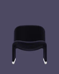 Fauteuil en velours violet Alky - Anonima Castelli