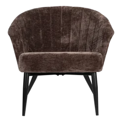 Fauteuil en velours violet Georgia - Dutchbone