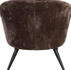 Fauteuil en velours violet Georgia - Dutchbone