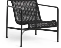 Fauteuil extérieur en cordons et acier noir 73x81x70cm Palissade - Hay
