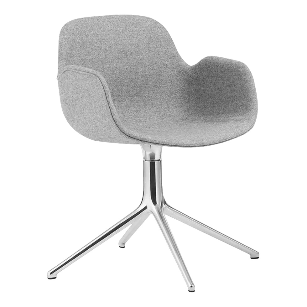 Fauteuil Form pivotant 4L Full Uph. Alu - Normann Copenhagen